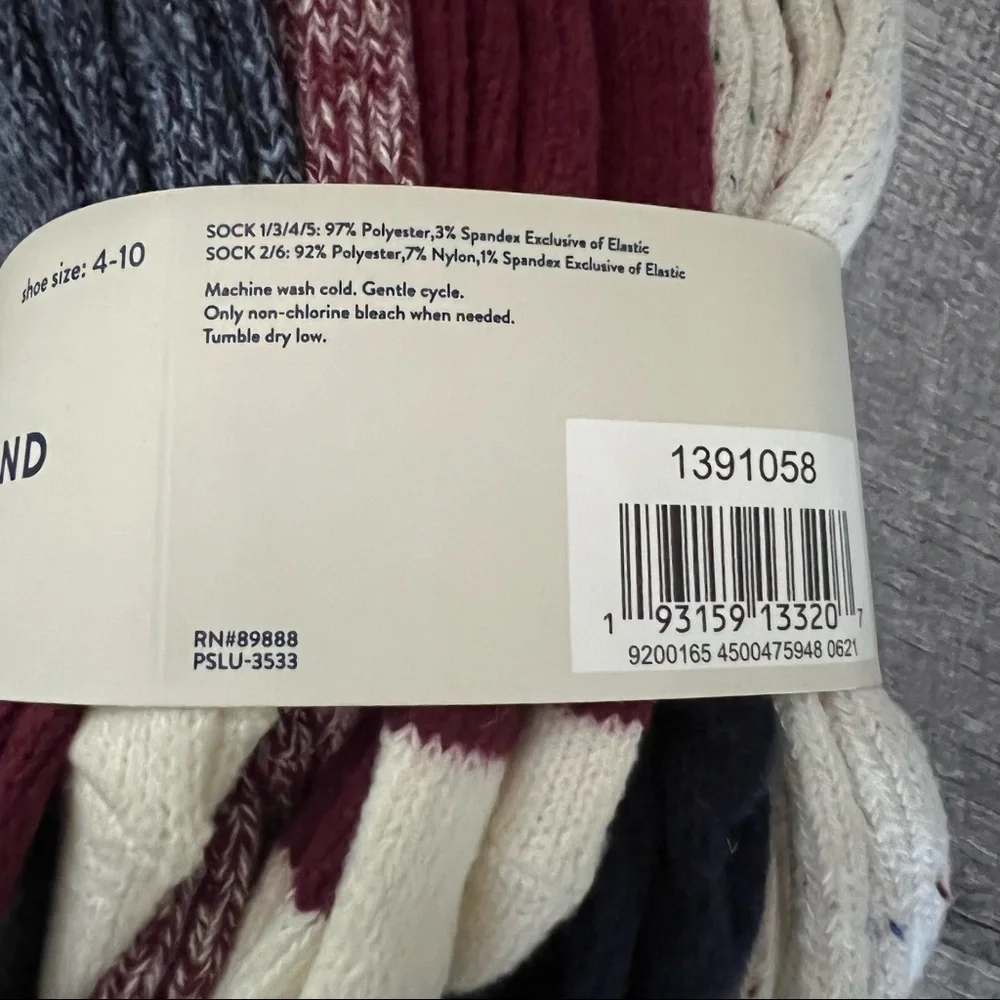 Lucky Brand Boot Socks 5 Pair Womens Cozy Cabin Socks Size 4-10 NWT
